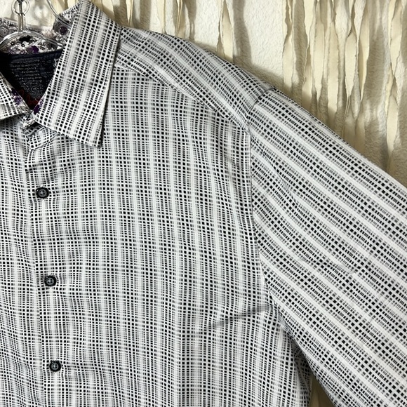 Men's Robert Graham Long Sleeve Button Down Dress Shirt Size XL - Picture 2 of 9